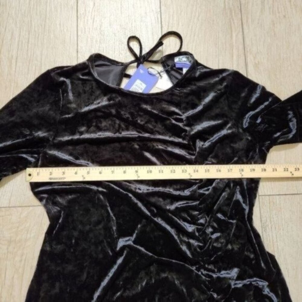 Kahlana Barfield Brown Future Collective Black Velvet Dress 1X - Picture 5 of 13